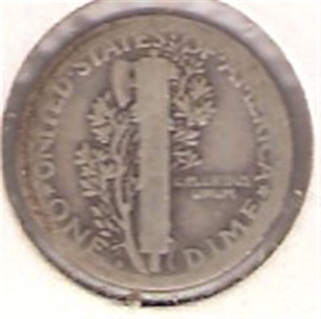 1917-d Mercury Dime Reverse